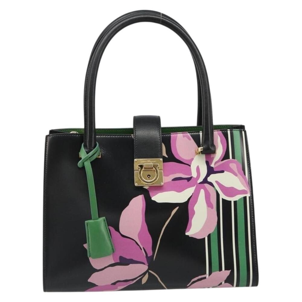 Salvatore Ferragamo Gancini Handbag Black